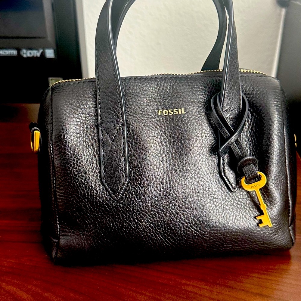 Fossil Black Leather Women's Bag
